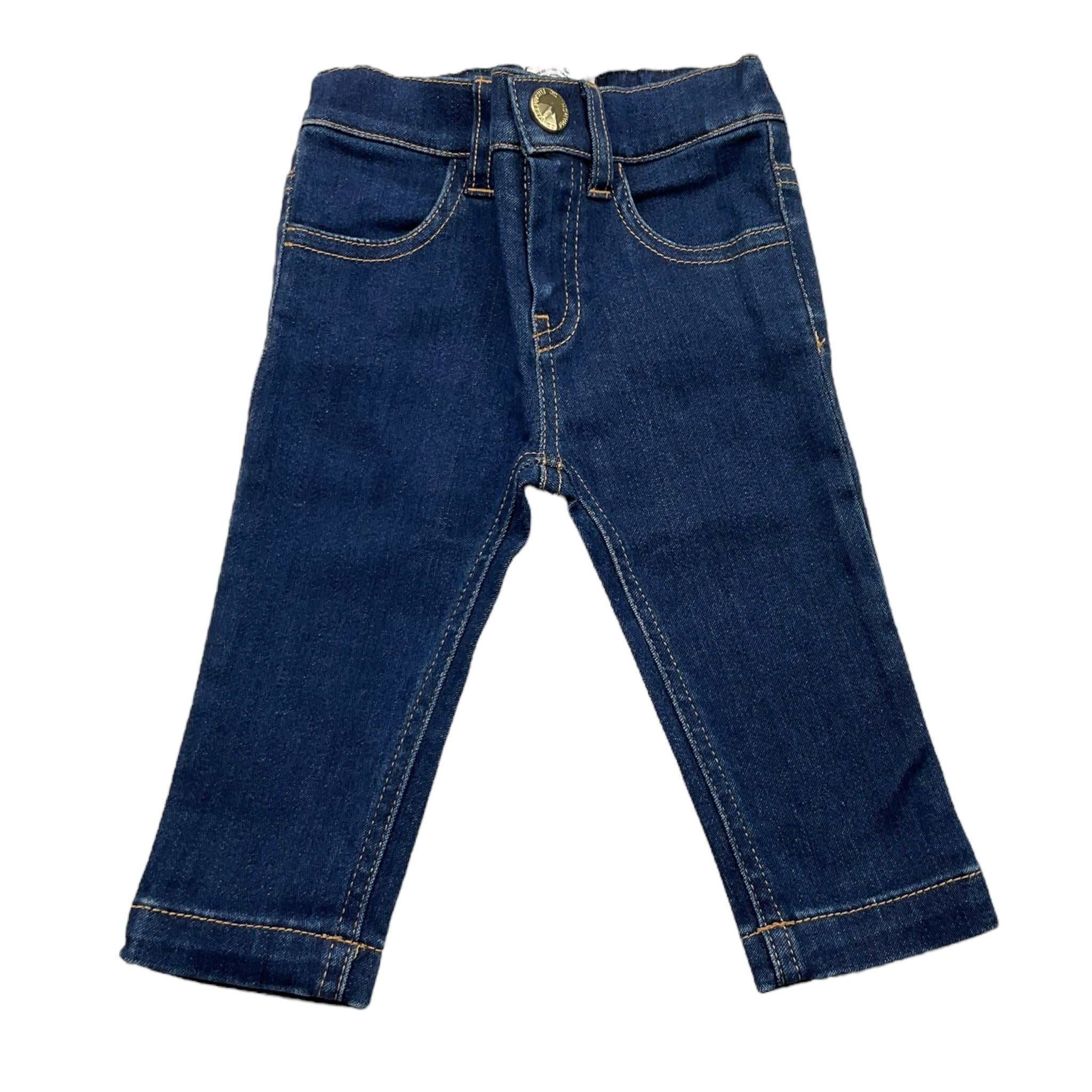 ELISABETTA FRANCHI jeans tinta unita con elstico in vita Blu per Neonata EGPA052 BLU ELISABETTA FRANCHI 