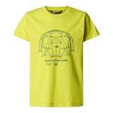 The North Face T-Shirt Girocollo Tinta Unita con Stampa per Bambino NF0A8AXGJE31S GIALLO THE NORTH FACE 