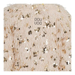 Dou Dou Cardigan Tinta Unita con Paillettes E Piume per Bambina DW2A44 BEIGE DOU DOU 