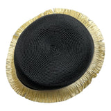 Piccola Ludo Cappello Modello Pescatore Con Frange Nero Per Bambina