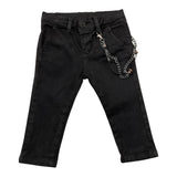 Never Too Pantaloni Tinta Unita con Girovita Regolabile Nero per Neonato