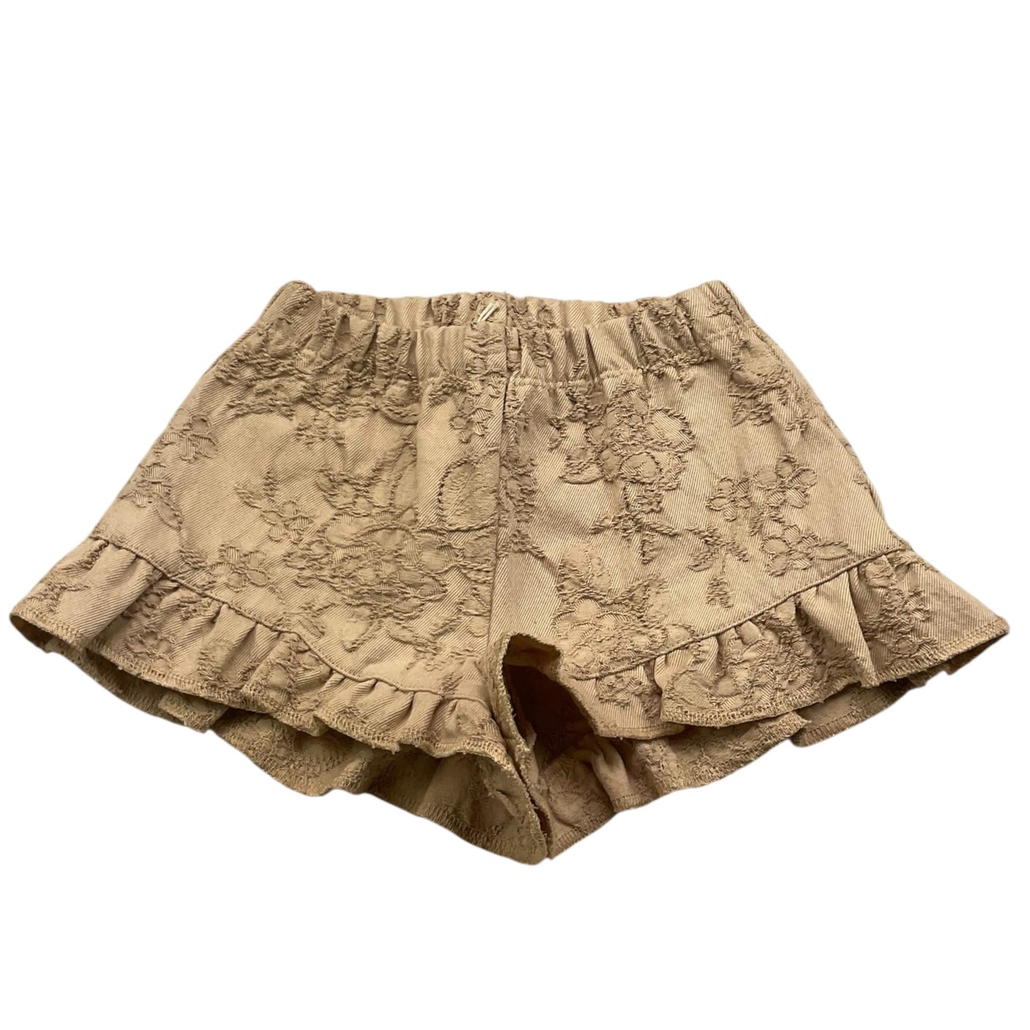 Caffe' D'Orzo Short Tinta Unita con Ricami per Bambina ZW6A29 BEIGE CAFFE' D'ORZO 