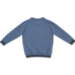 Monnalisa Felpa Chiusa Girocollo Tinta Unita con Stampa per Bambino 256608 AZZURRO POLVERE MONNALISA 