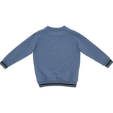 Monnalisa Felpa Chiusa Girocollo Tinta Unita con Stampa per Bambino 256608 AZZURRO POLVERE MONNALISA 