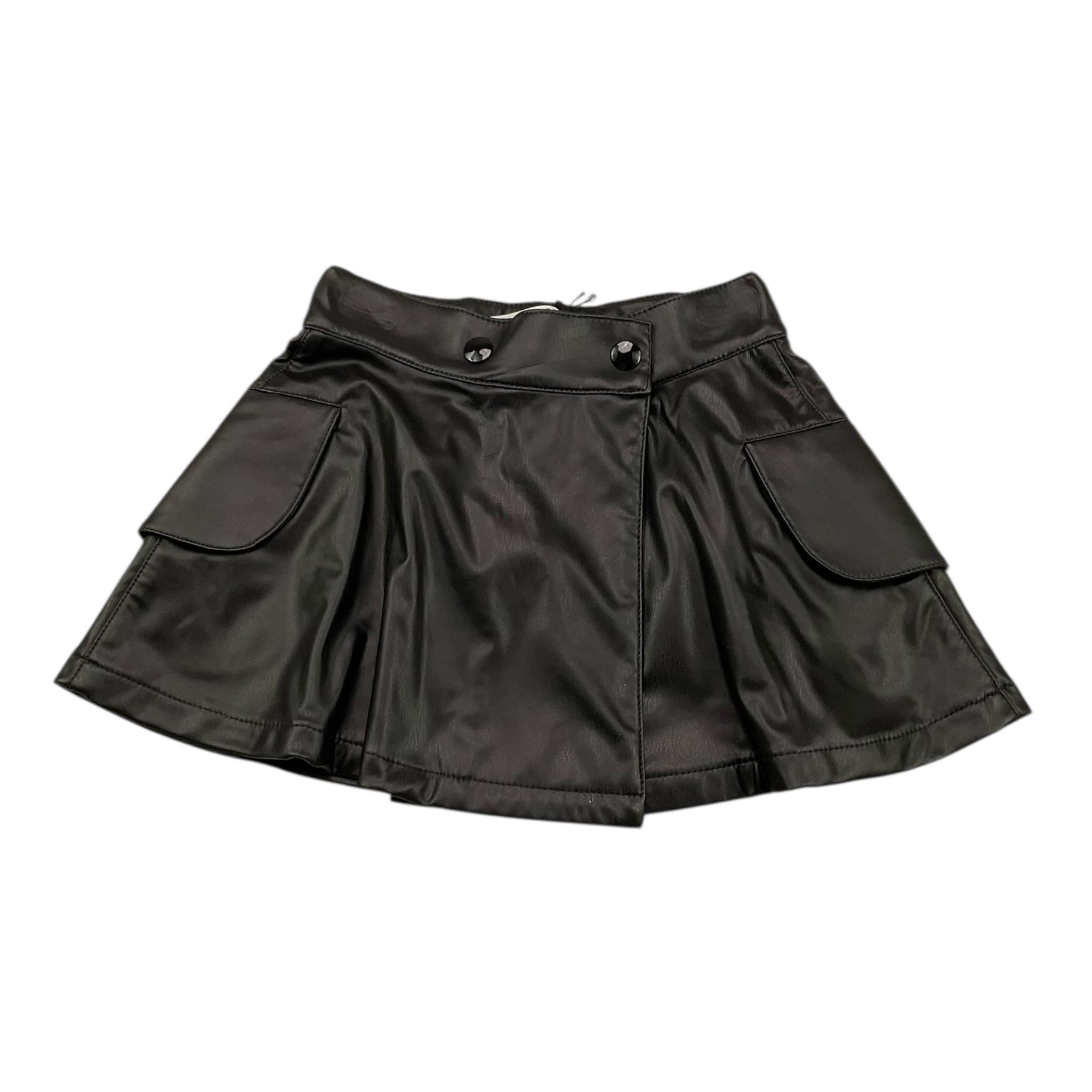 PHILOSOPHY gonna tinta unita in ecopelle Nero per Bambina PJGO71 NERO PHILOSOPHY 