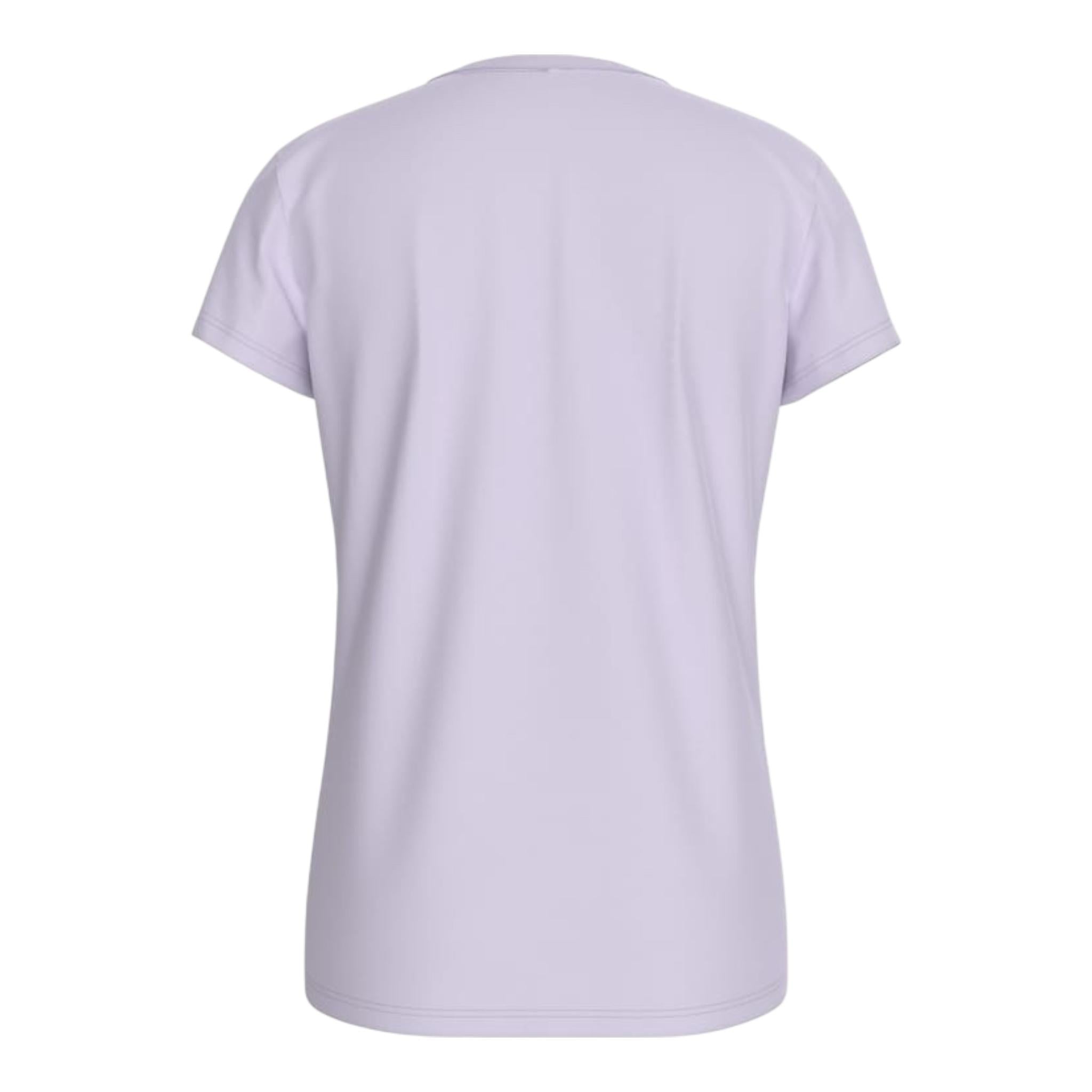 Calvin Klein T-Shirt Girocollo Tinta Unita con Stampa per Bambina IG0IG01470X LILLA CALVIN KLEIN 