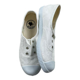 Chipie Sneakers Ricamata Con Suola In Gomma Bianco Per Neonata