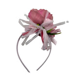 Les Gamins Cerchietto Tinta Unita con Applicazioni Fiori per Bambina 101042 ROSA LES GAMINS 