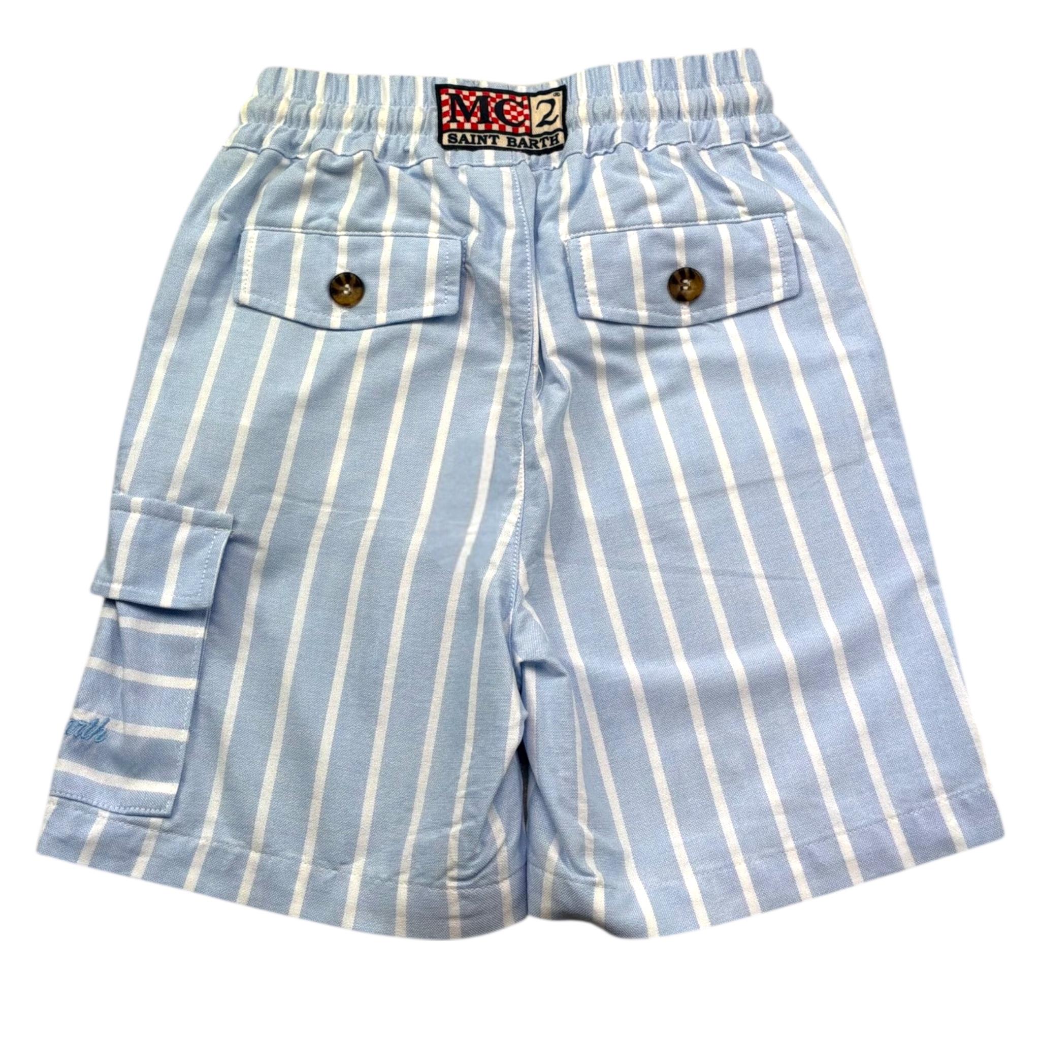 Saint Barth Bermuda Tinta Unita con Elastico In Vita per Bambino MARSEILLEEE AZZURRO SAINT BARTH 