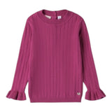 SARABANDA maglia girocollo tinta unita Glicine per Neonata 0A297 GLICINE SARABANDA 