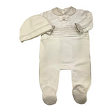 PETIT se tutina manica lunga tinta unita con cappello Bianco per Neonato S7115505 BIANCO PETIT 