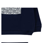 Moschino Felpa Chiusa Girocollo Tinta Unita con Stampe per Neonato MUF05U BLU MOSCHINO 