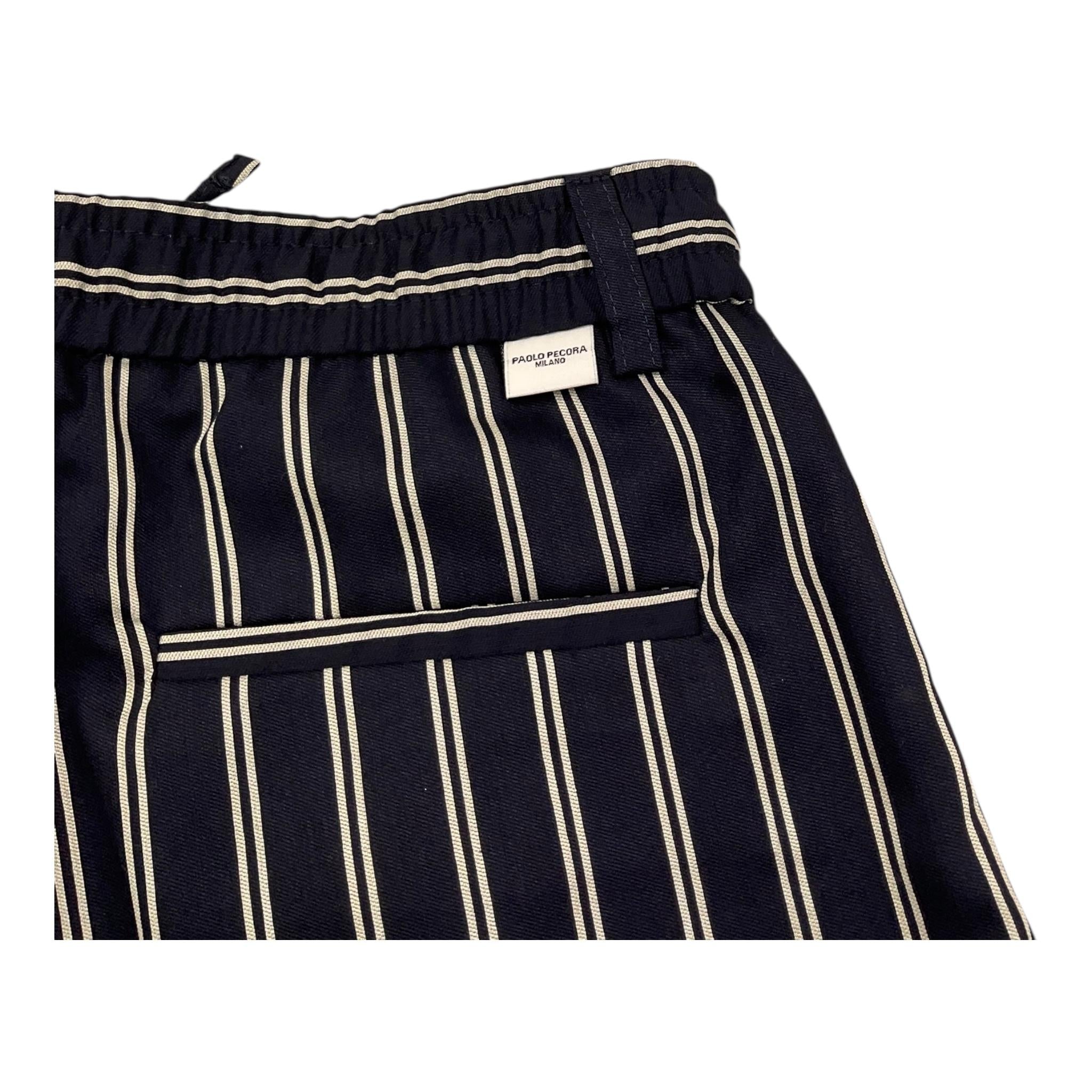 Paolo Pecora Bermuda Tinta Unita Fantasia A Righe con Elastico In Vita per Bambino PP4026 BLU PAOLO PECORA 