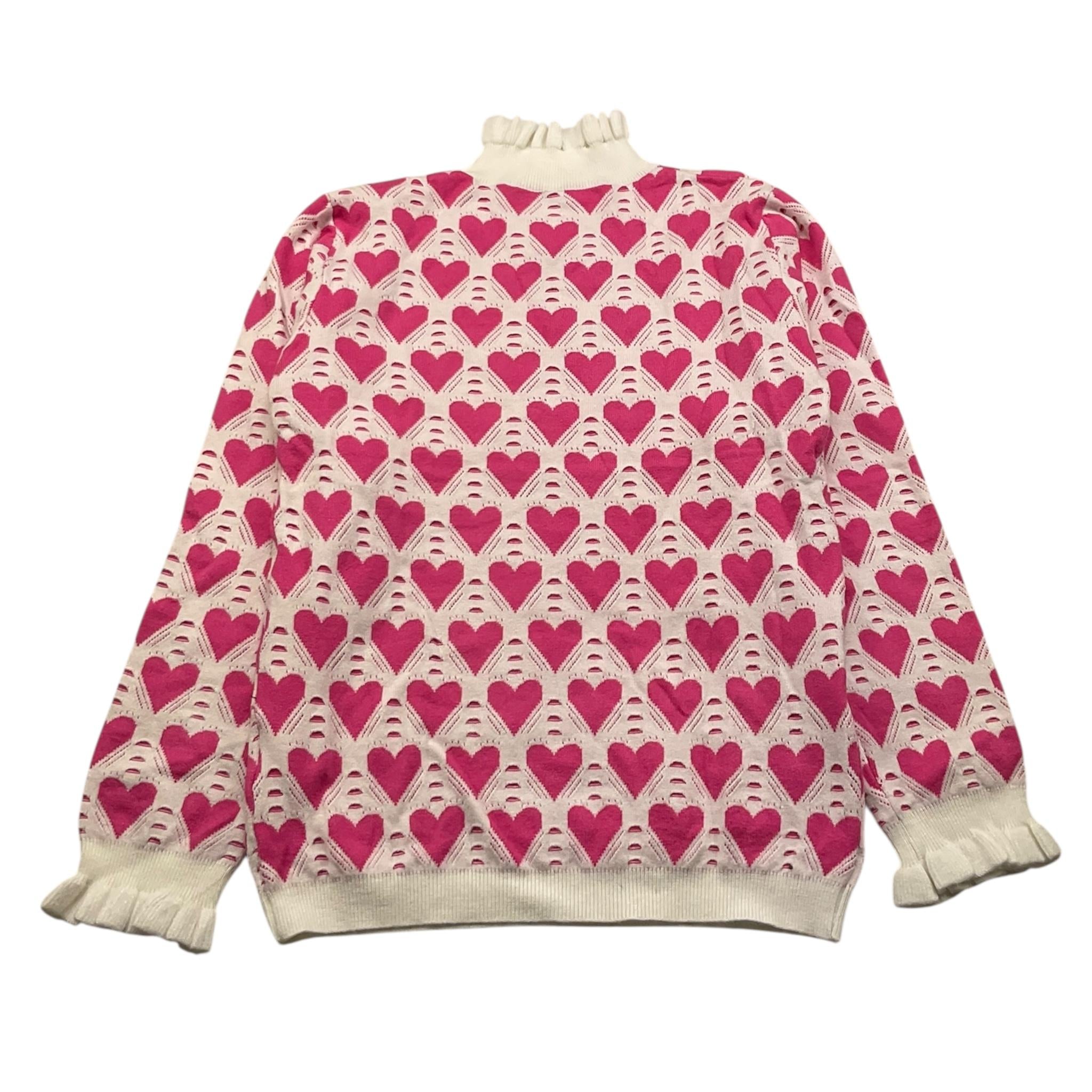 PINK BABY maglia collo alto tinta unita con ricami in contrasto Bianco per Bambina Q1182 BIANCO PINK BABY 