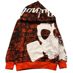 BUTNOT felpa chiusa con cappuccio tinta unita cn stampa Arancione per Bambino B9500548 ARANCIONE BUTNOT 