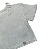 Please Top Mezza Manica Tinta Unita per Bambina MBG3030G72 AZZURRO PLEASE 