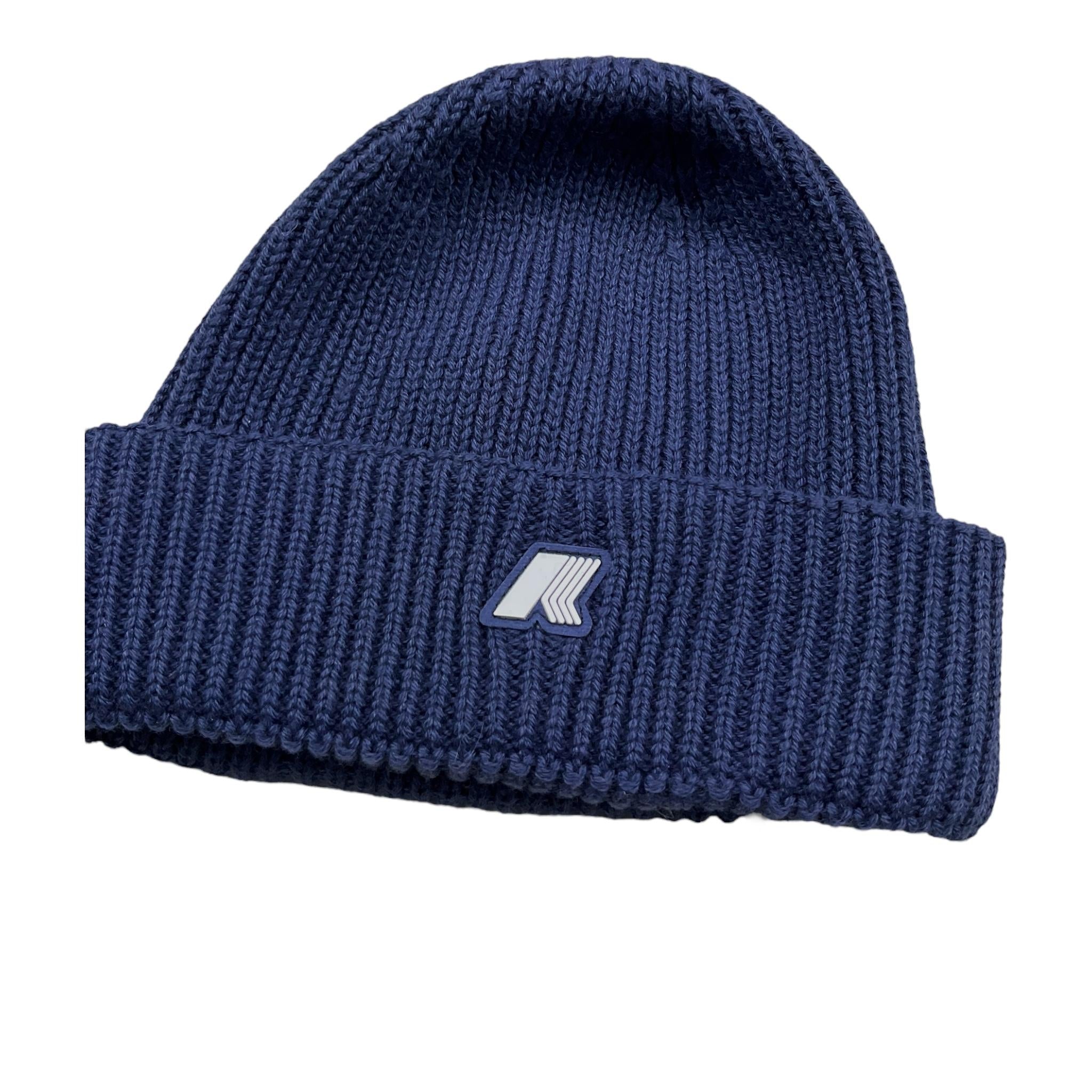 K-WAY cappello tinta unita con logo Blu per Neonato K1151RWO BLU K-WAY 