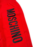 Moschino Bermuda tinta unita con Logo Rosso per Bambino HQQ007 ROSSO MOSCHINO 