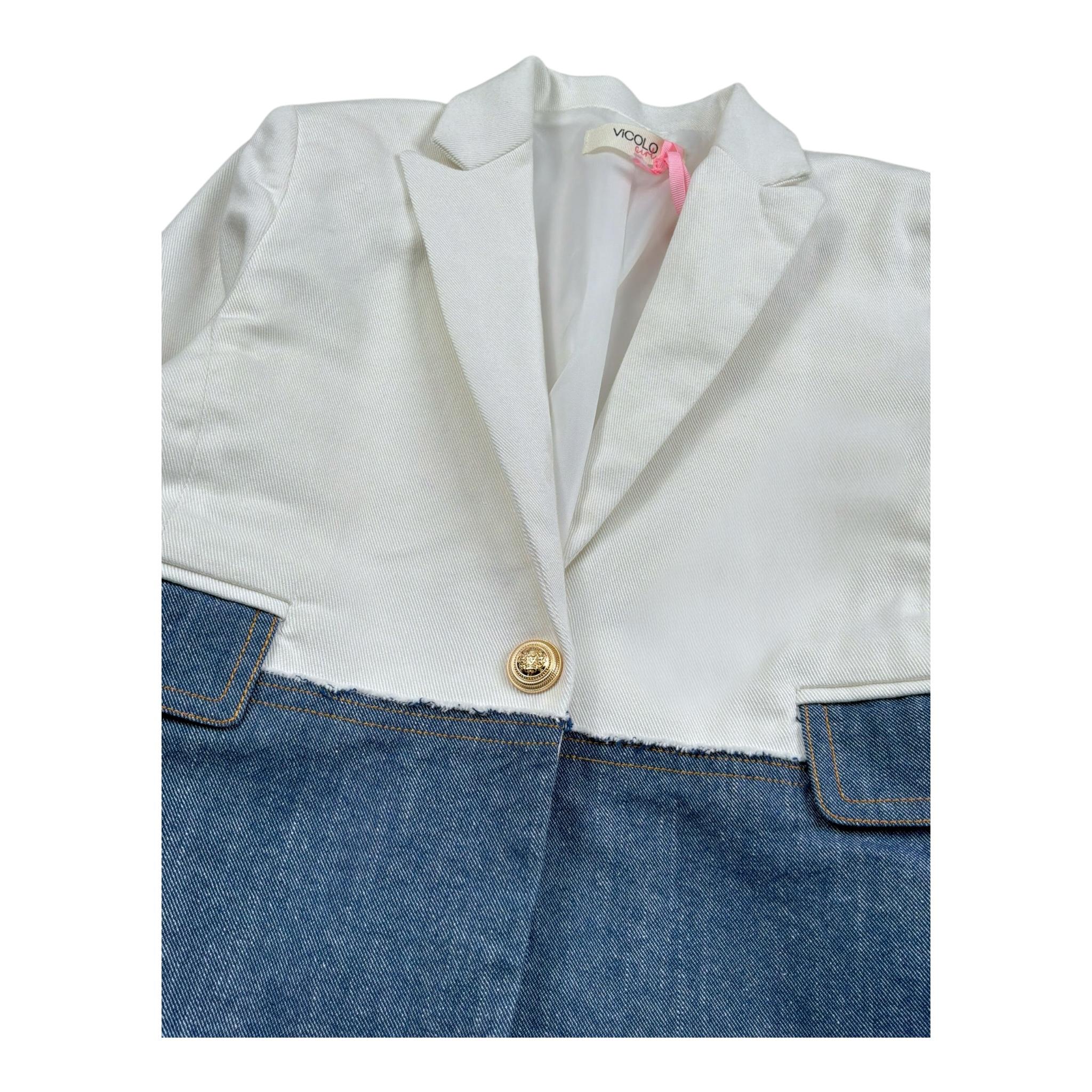 Hinnominate Giacca Bicolore In Denim per Bambina 3145J00347 BIANCO HINNOMINATE 