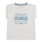 Guess T-Shirt Girocollo Tinta Unita con Stampa per Bambino N5RI25K8HM4 BIANCO GUESS 