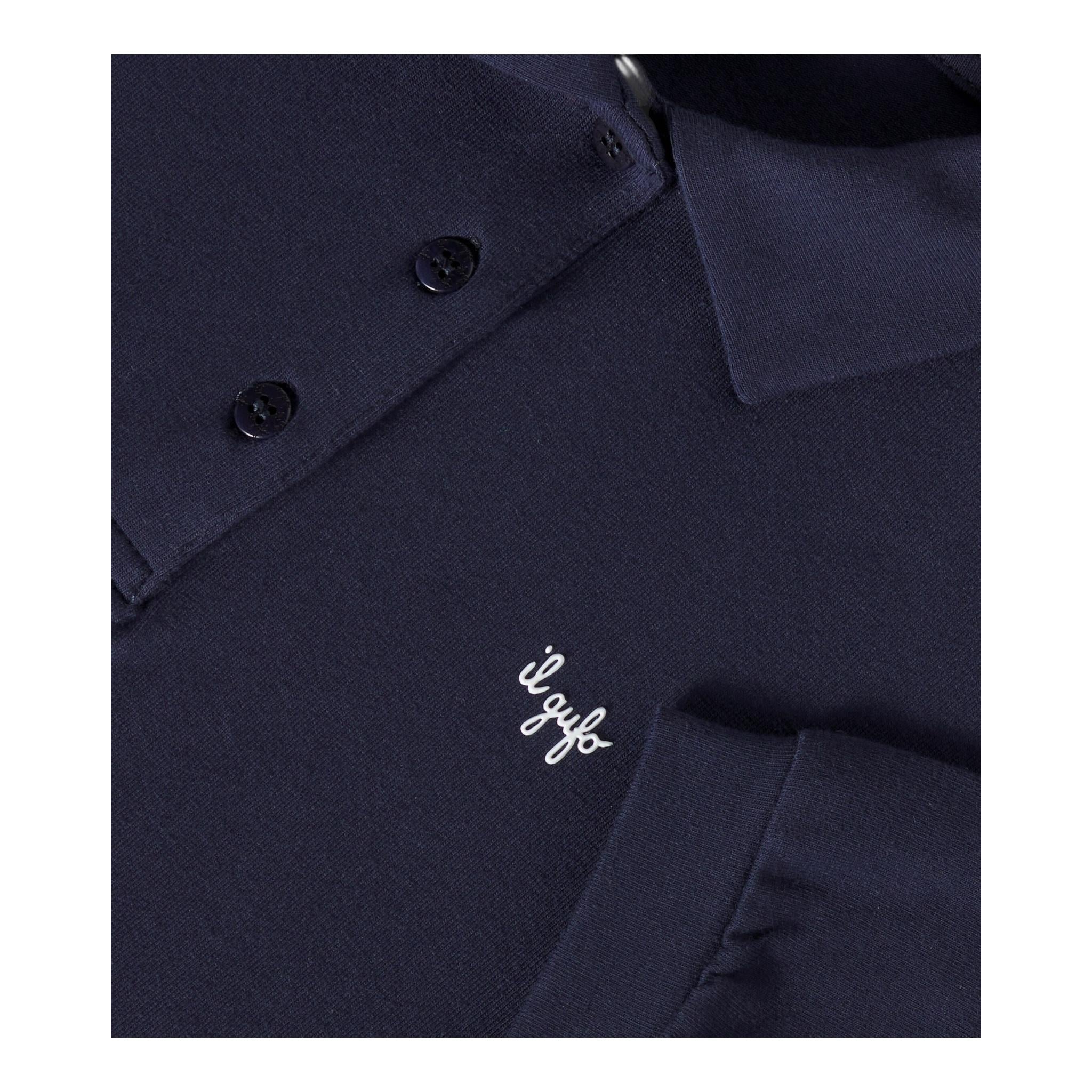 Il Gufo Polo Mezza Manica Tinta Unita Modello Crop per Neonata P25PC095MF032N BLU IL GUFO 