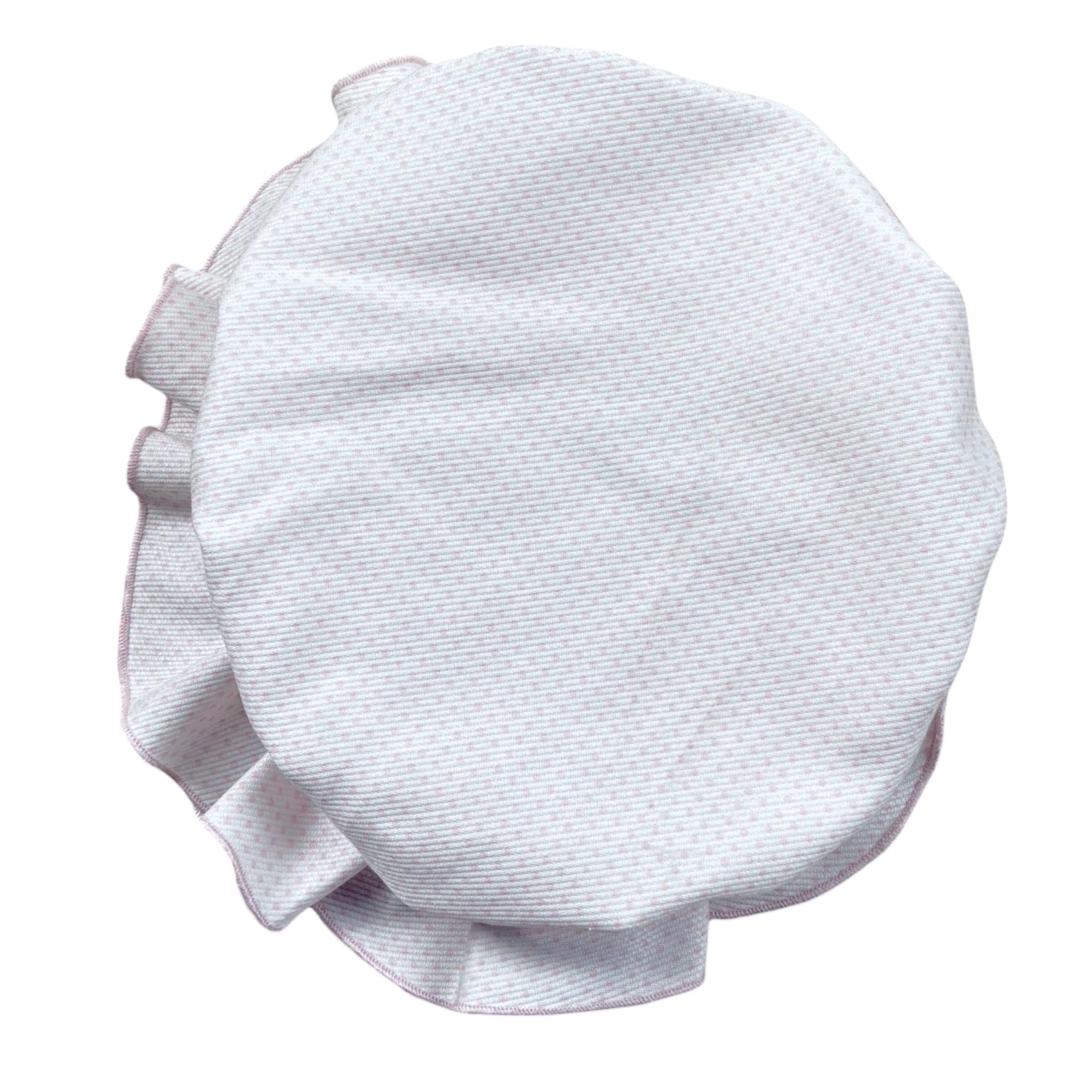 La Stupenderia Cappello Tinta Unita con Fantasia A Pois per Neonata TBCP84 ROSA LA STUPENDERIA 