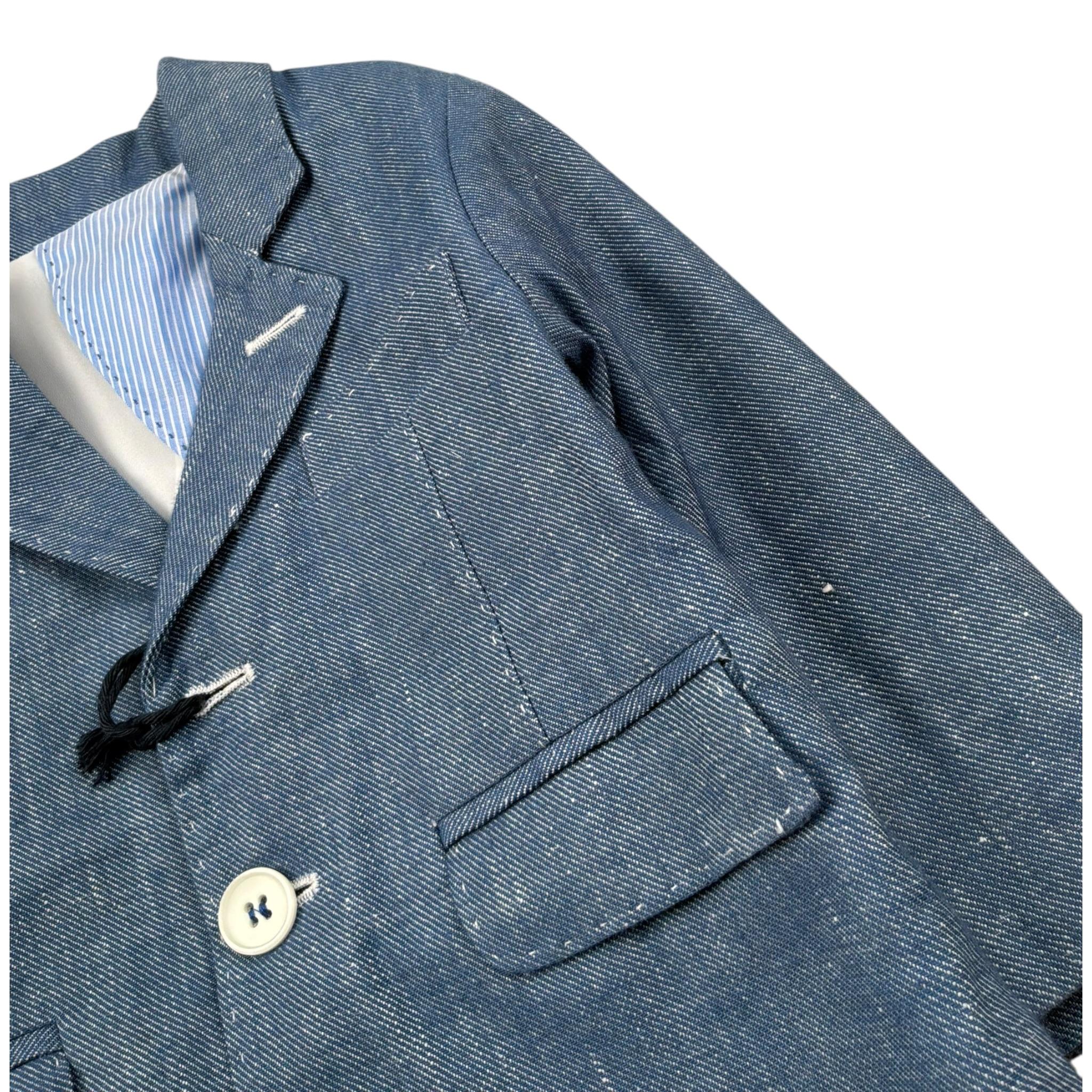 Manuel & Frank Giacca Tinta Unita con Bottoni per Neonato MF6111 BLU MANUEL & FRANK 