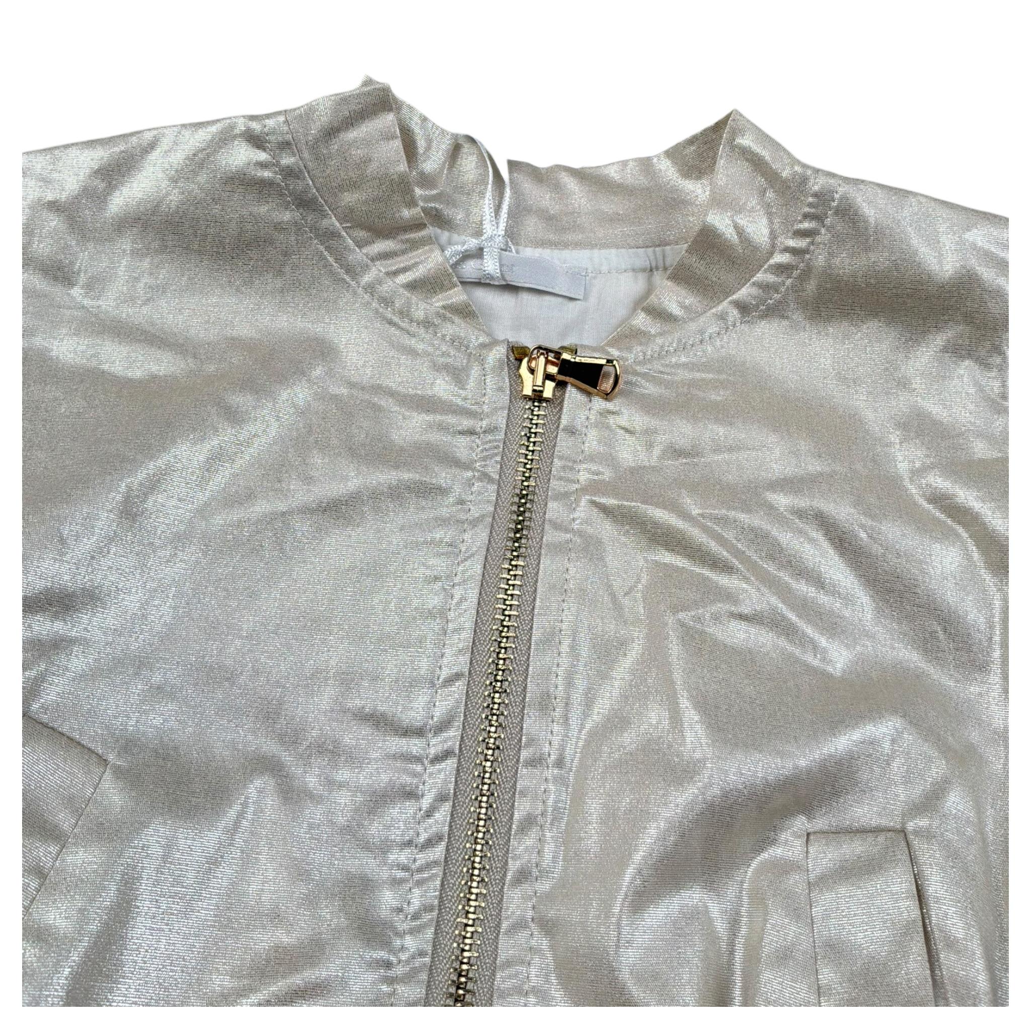 Miss Grant Giubbino Tinta Unita con Zip per Bambina MG1323 ORO MISS GRANT 