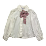SIMONETTA camicia tinta unita con foulard Bianco per Bambina ST5A20 BIANCO SIMONETTA 