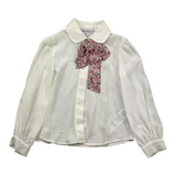 SIMONETTA camicia tinta unita con foulard Bianco per Bambina ST5A20 BIANCO SIMONETTA 