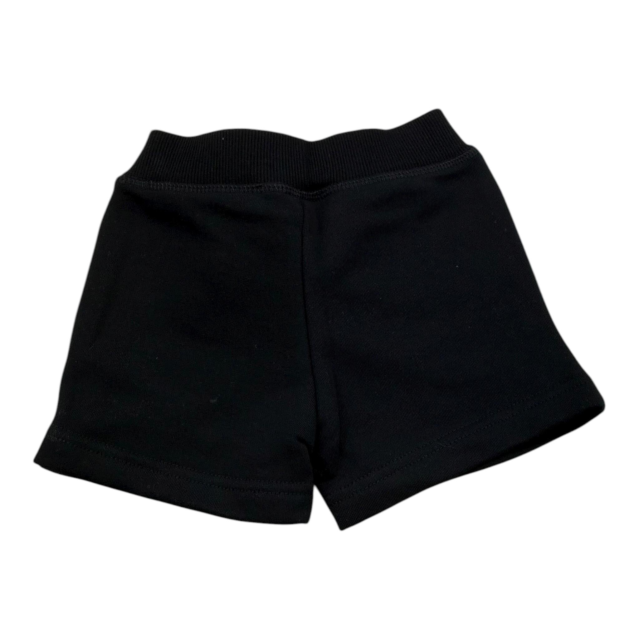 Dsquared2 Bermuda Felpa Tinta Unita con Logo per Neonato DQ2871 NERO DSQUARED2 