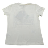 Manila Grace T-Shirt tinta unita con Stampa Panna per Bambina MG45 PANNA MANILA GRACE 
