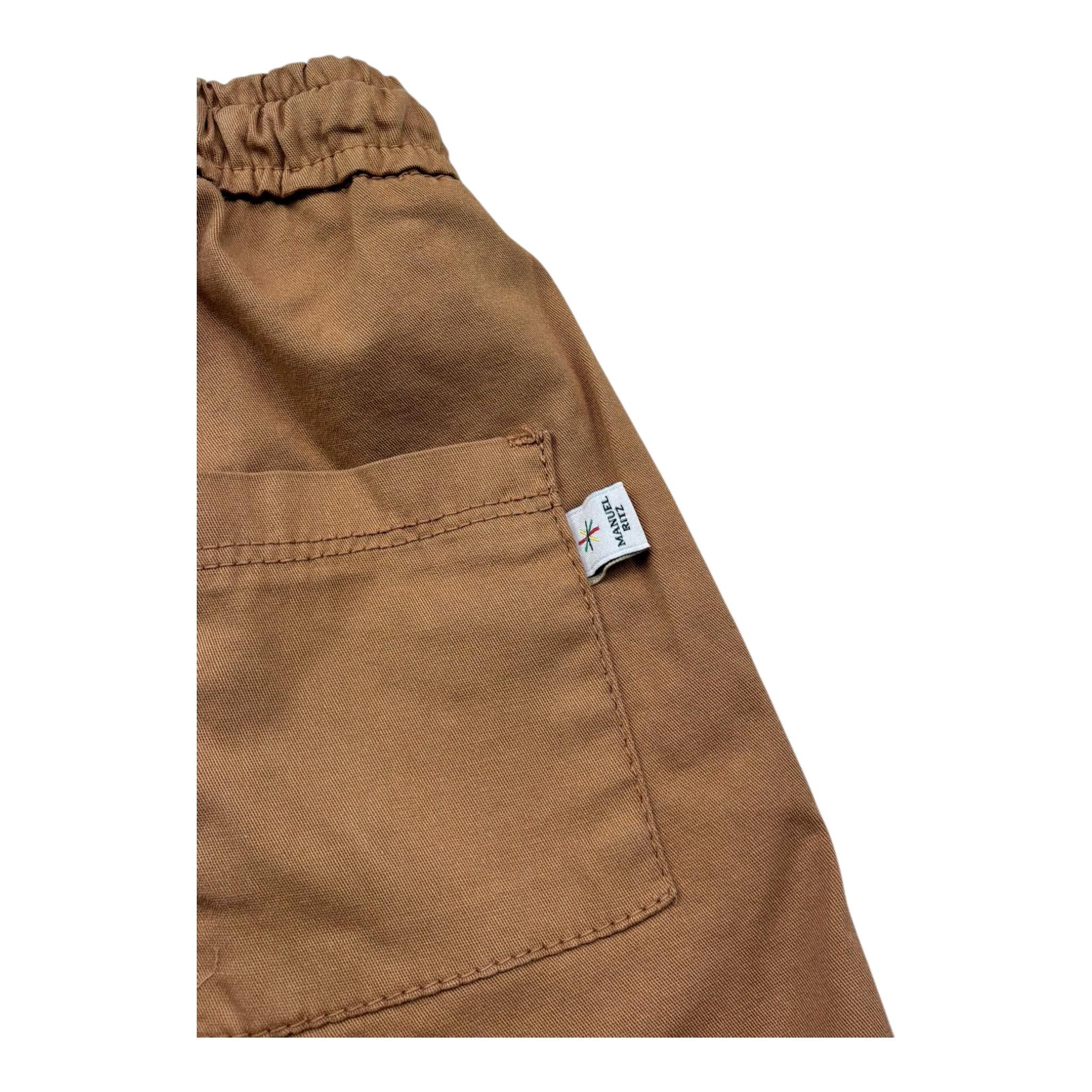 Manuel Ritz Bermuda Tinta Unita con Elastico In Vita per Neonato MR3017 MARRONE MANUEL RITZ 