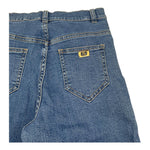 Elisabetta Franchi Jeans Tinta Unita 5 Tasche Modelloa A Zampa per Bambina EFPA279 AZZURRO ELISABETTA FRANCHI 