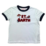 Saint Barth T-Shirt Girocollo Tinta Unita con Logo per Bambina SBSUMMER BIANCO SAINT BARTH 
