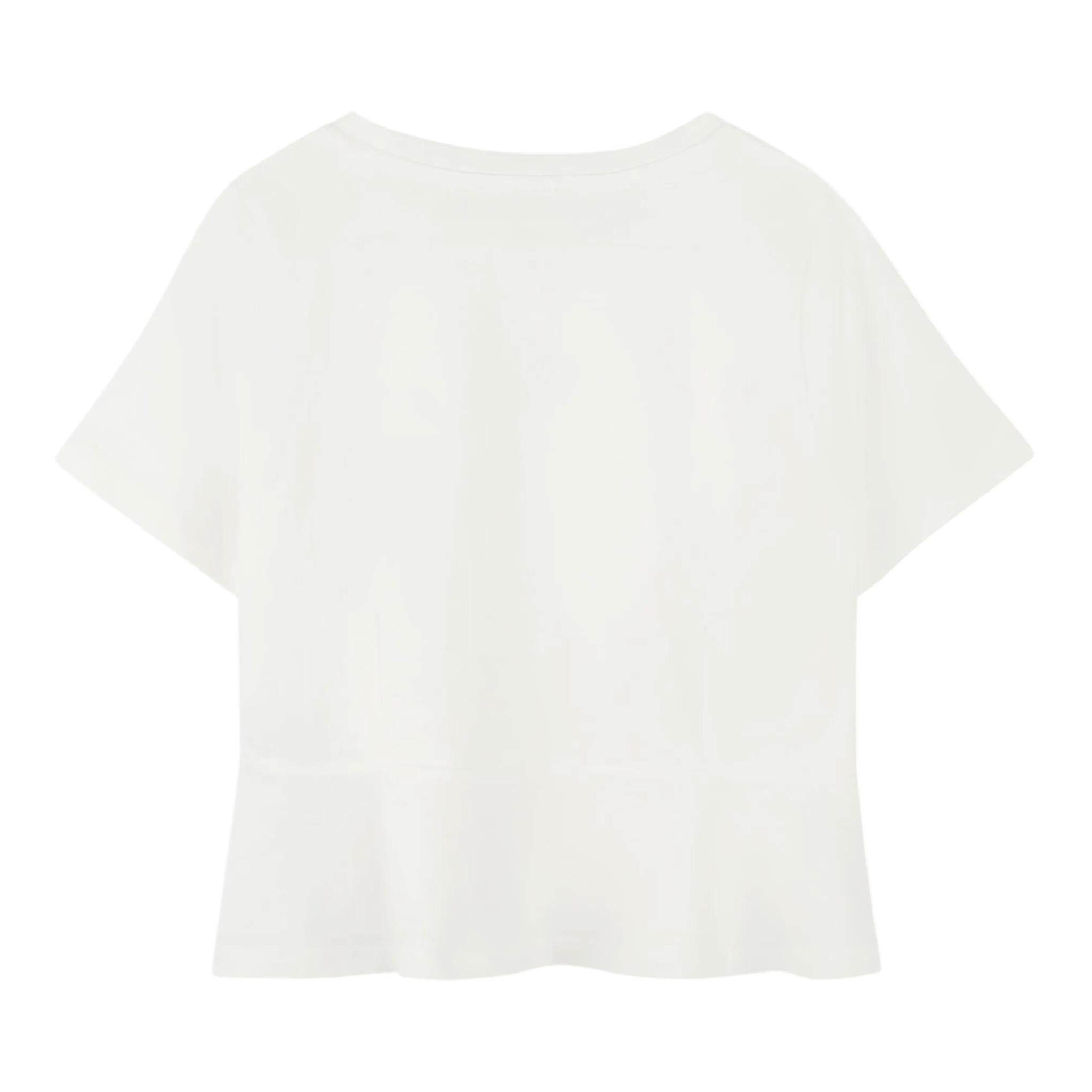 Michael Kors T-Shirt Girocollo Tinta Unita con Logo per Bambina R30324 BIANCO MICHAEL KORS 