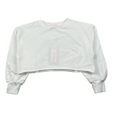 Imperial Felpa Chiusa Modello Crop Tinta Unita per Bambina LB39042G75 BIANCO IMPERIAL 