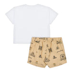 Moschino Completo 2 Pezzi T-Shirt-Bermuda Bicolore per Neonato MUG01CX BIANCO/BEIGE MOSCHINO 