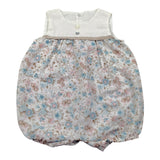 Babyvip Pagliaccetto Tinta Unita con Fantasia Fiori per Neonata T2820 BIANCO BABYVIP 