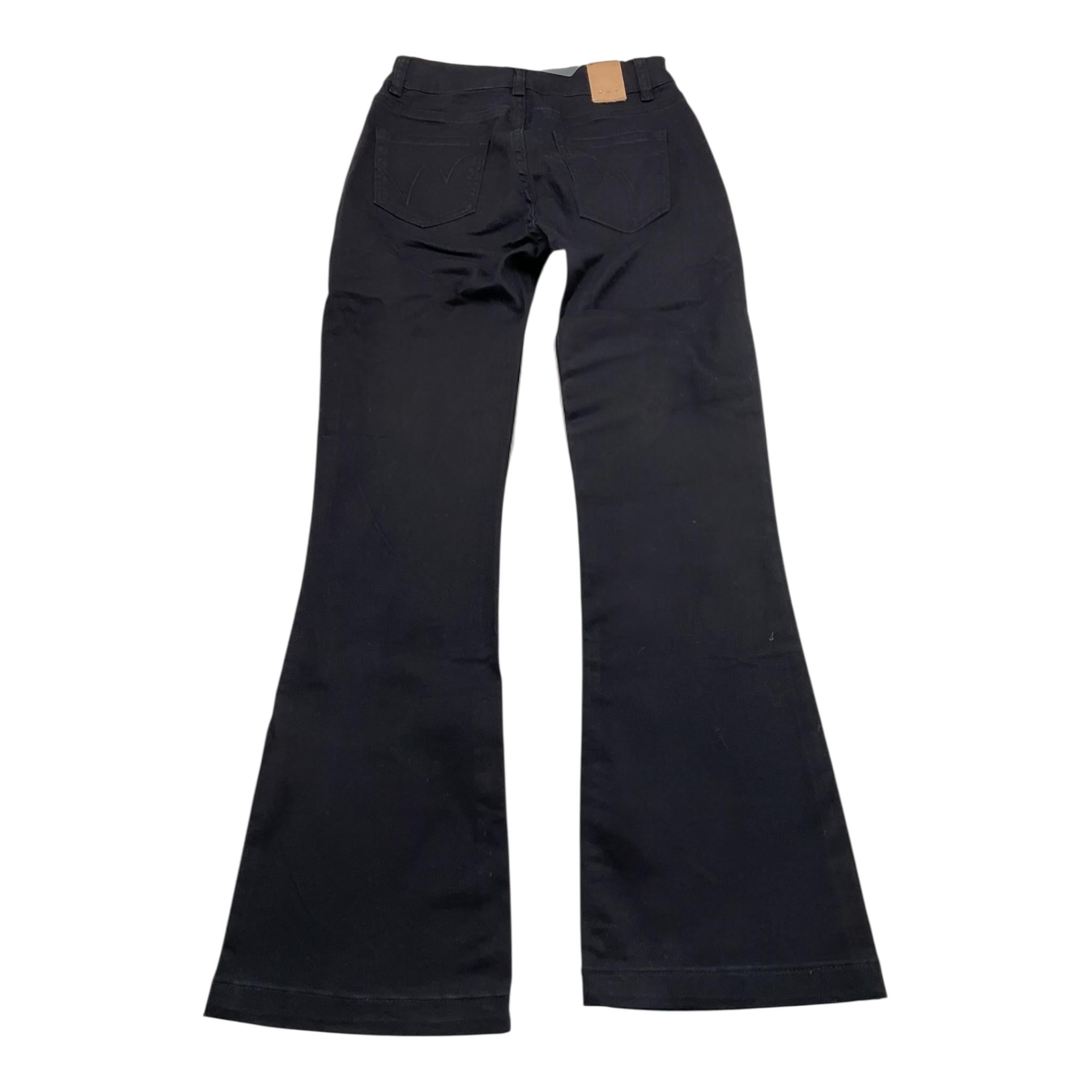 MET jeans tinta unita modello a zampa Nero per Bambina ME417 NERO MET 