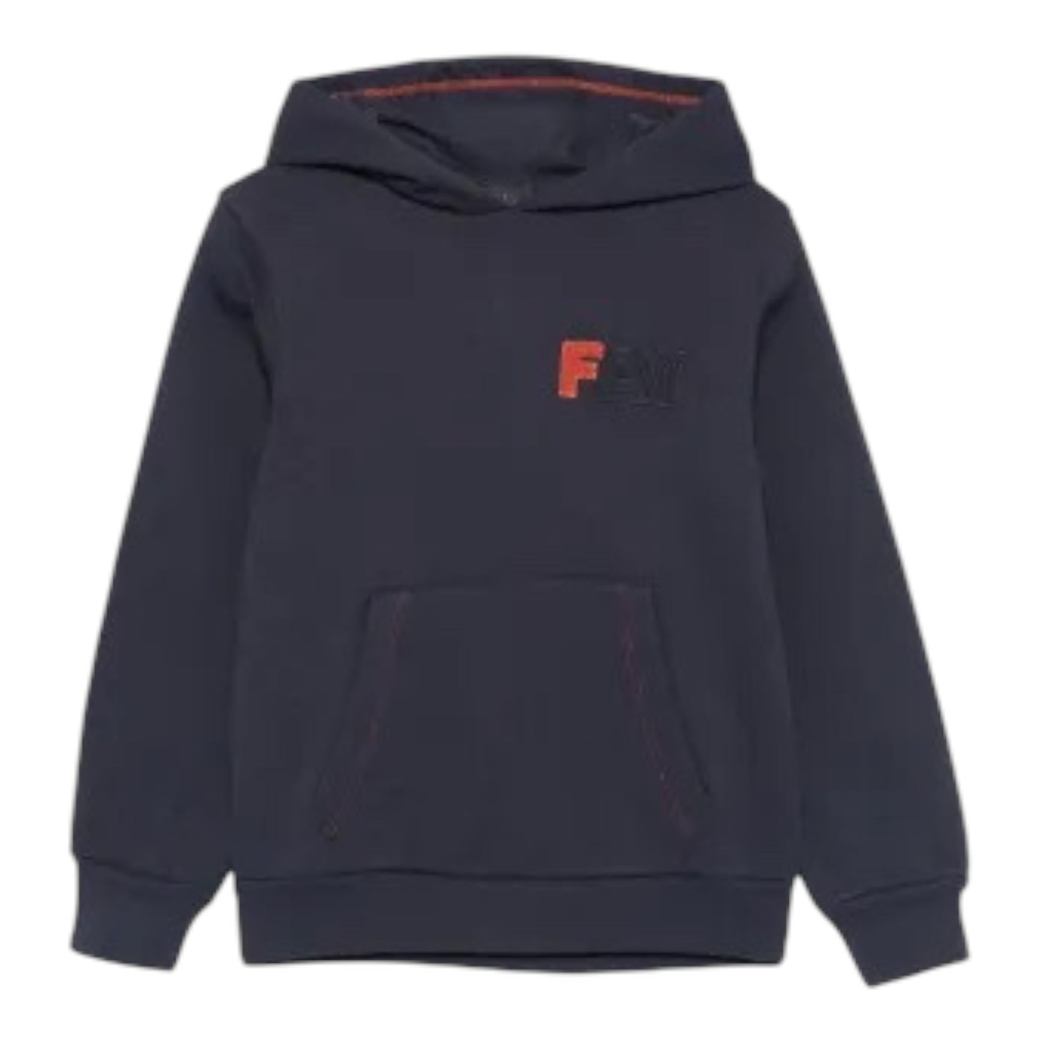 FAY felpa tinta unita con cappuccio e logo Blu per Neonato FV4P00N BLU FAY 