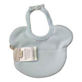 NANAN bavetta tinta unita con stampa in velluto Azzurro per Neonato I24045A AZZURRO NANAN 