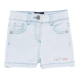 John Richmond Short In Denim tinta unita con Logo Azzurro per Neonata RIP25031SHXXXX AZZURRO JOHN RICHMOND 