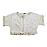 Please gilet Tinta Unita con Trafori per Bambina MG01230G72 PANNA PLEASE 