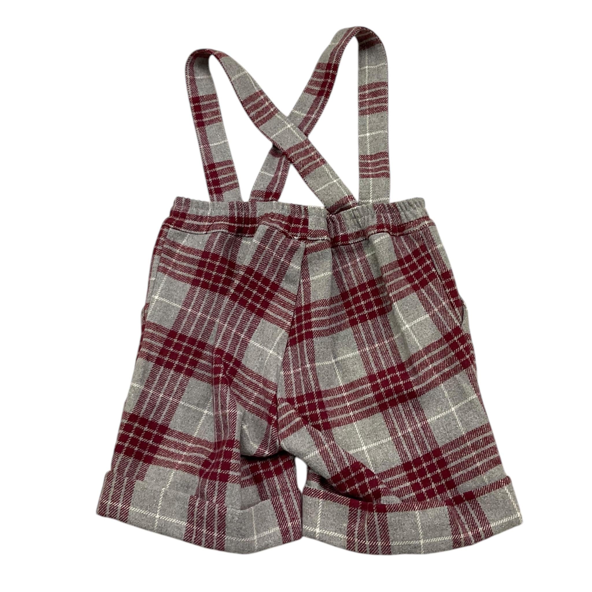 LE BEBE' salopette tinta unita con fantasia a righe Grigio per Neonato LBB5177 GRIGIO LE BEBE' 