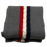 MONCLER sciarpa tinta unita con logo Grigio per Bambino 9543500011 GRIGIO MONCLER 