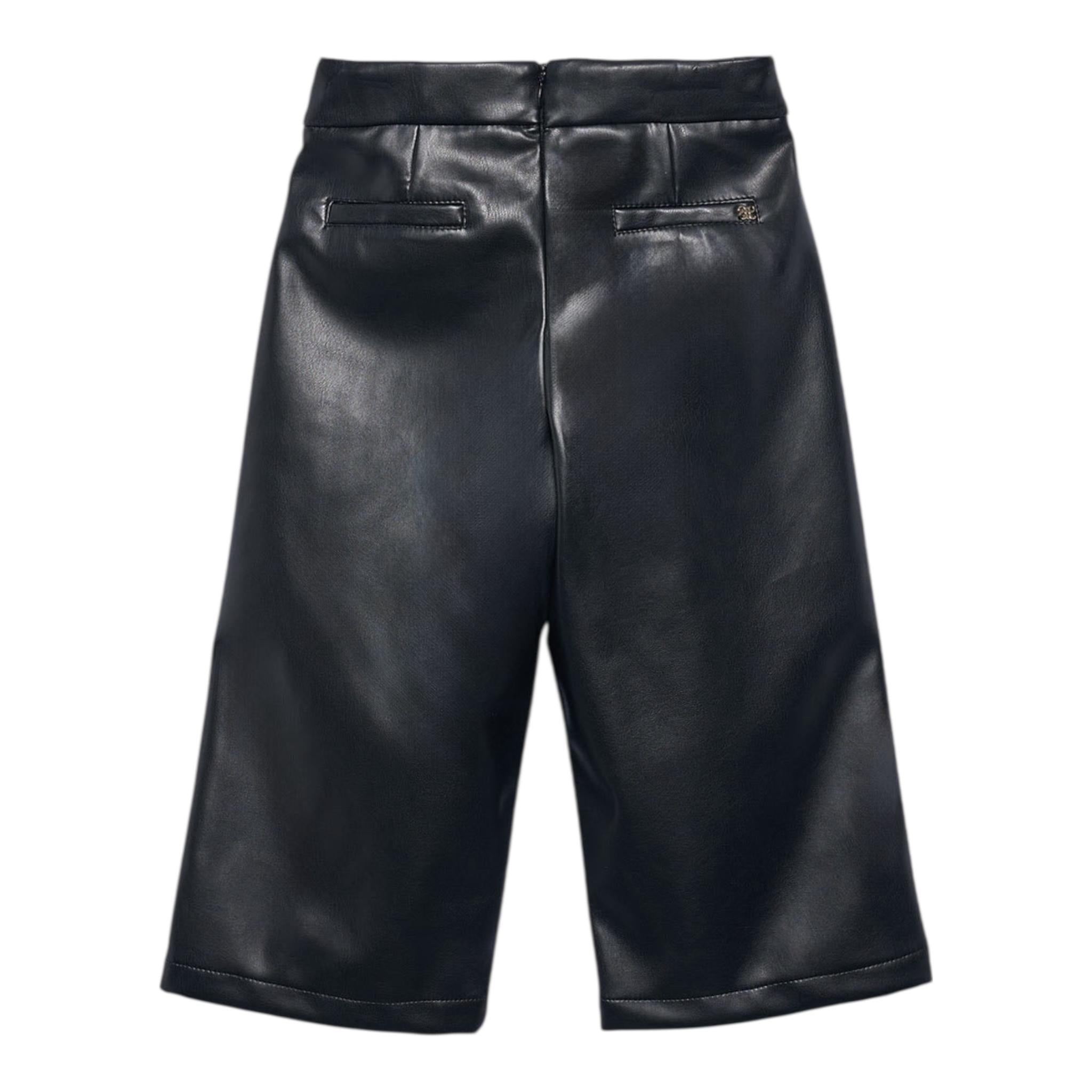 ABEL & LULA pantalone tinta unita in ecopelle Nero per Bambina 5716 NERO ABEL & LULA 