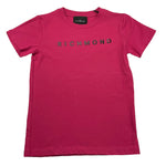 JOHN RICHMOND t-shirt girocollo tinta unita cn stampa in contrasto Fuxia per Bambina RGA25200TS FUXIA JOHN RICHMOND 