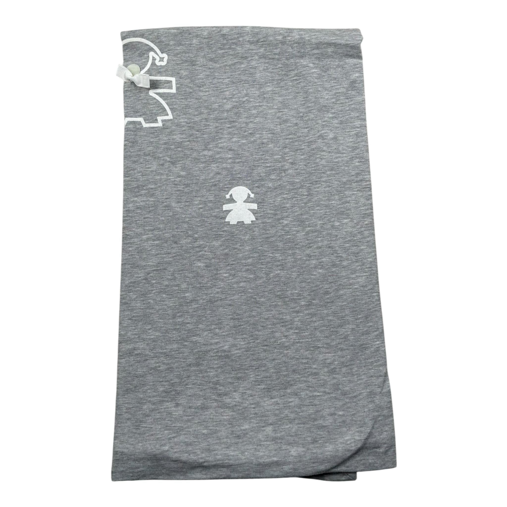 Le Bebe' Coperta Tinta Unita con Stampa per Neonata LBG1299 GRIGIO LE BEBE' 