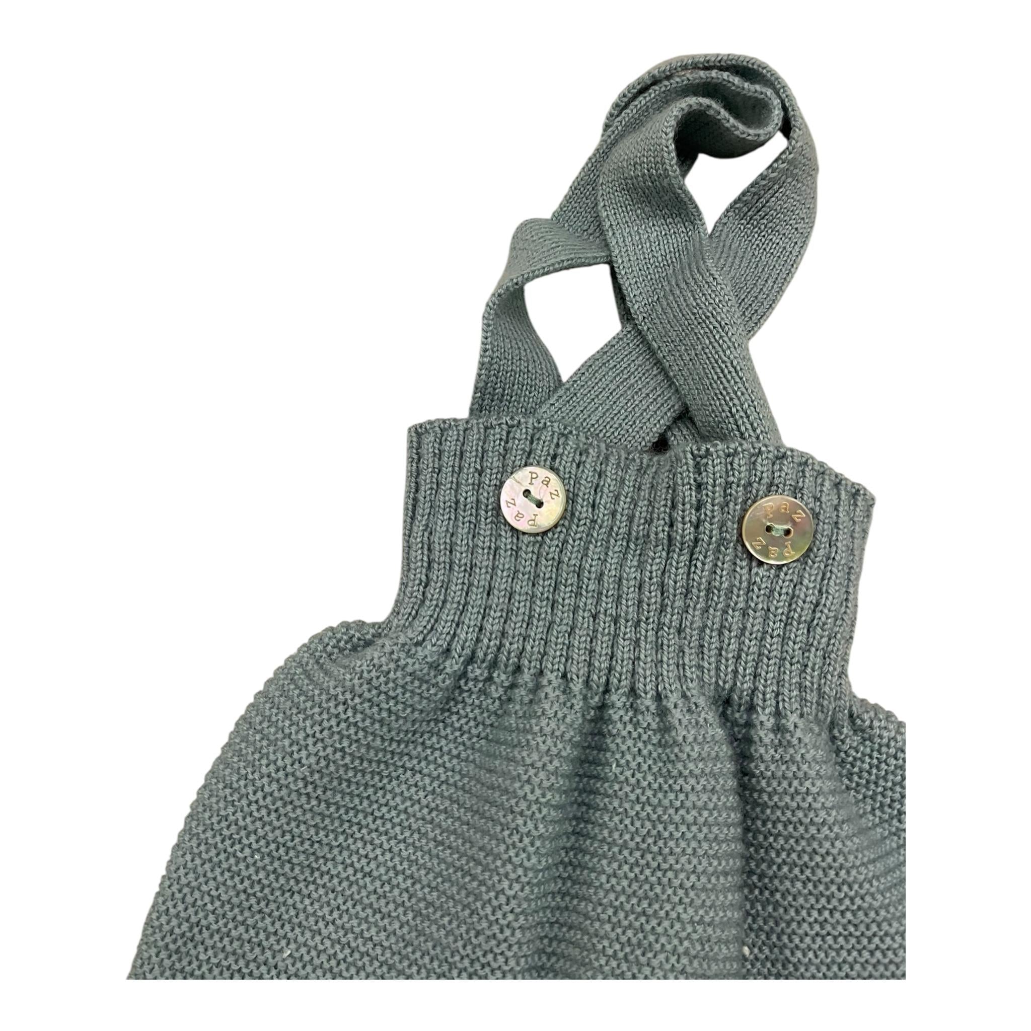 PAZ RODRIGUEZ ghettin tinta unita con bretelle Azzurro per Neonato 016111024 AZZURRO PAZ RODRIGUEZ 